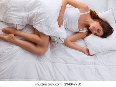 Sexy Nude Brunette Girl Lying Bed Stock Photo 2247183961 Shutterstock