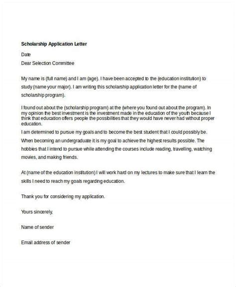 A scholarship application letter serves as your introduction to a committee or individual offering a scholarship opportunity. Sample Scholarship Application Letter | Classles Democracy
