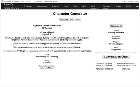 Template Character 2 ― Perchance Generator