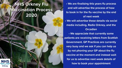 Data will have personal identifiers. NHS Orkney Flu Vaccination Process 2020 | NHS Orkney