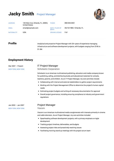 20 Project Manager Resumes And Full Guide Pdf And Word