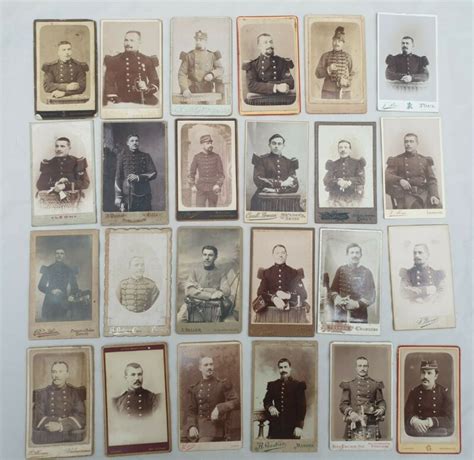 French Soldiers Collection Of Cdv Military Job Lot Carte De Visite 24