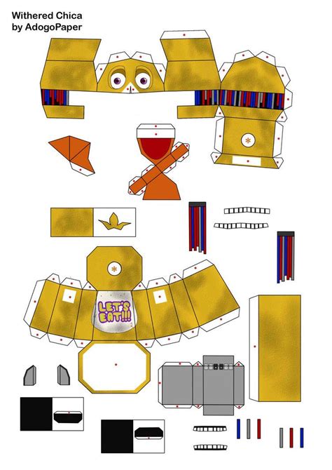 13free How To Make A Minecraft Papercraft Withered Chica Aemo57
