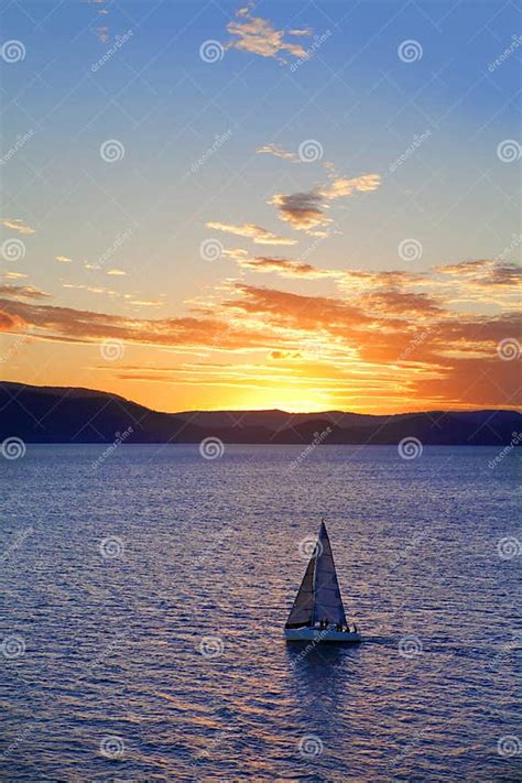 Yacht At Sunset Stock Image Image Of Travel Coast Peaceful 30274143