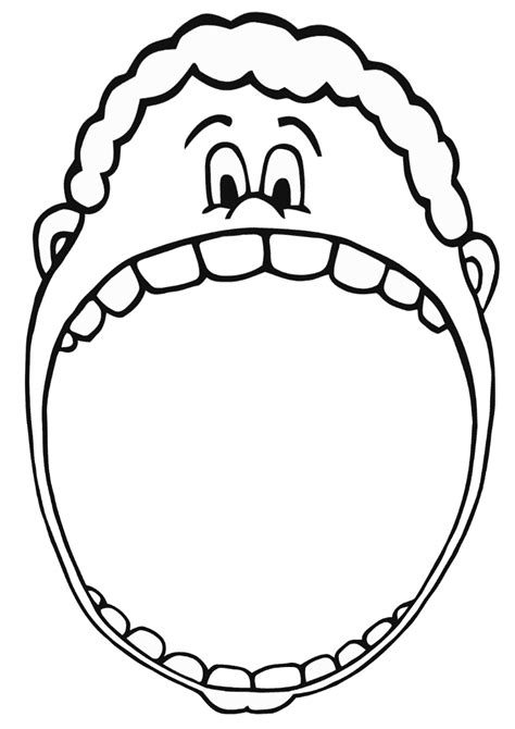 Mouth Coloring Pages For Kids Coloring Pages