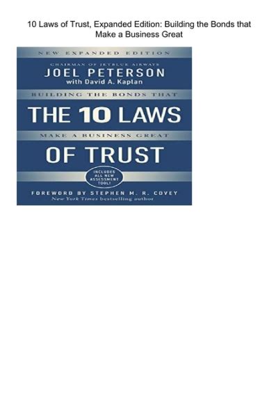 10 Laws Of Trust Expande