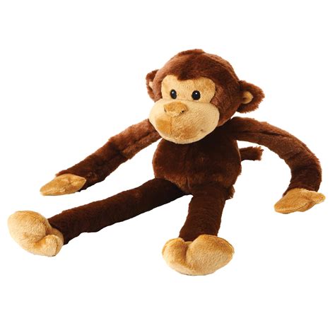 Multipet Swingin Safari Plush Squeaky Monkey Dog Toy