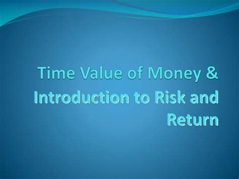Ppt Time Value Of Money And Powerpoint Presentation Free Download Id
