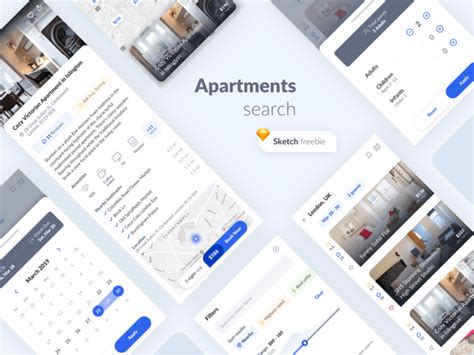 Apartments Search App Free Sketch Resource Sketch Elements