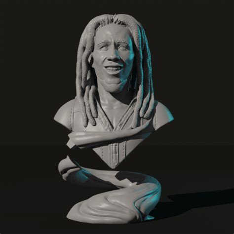 Download 3d Printing Designs Bob Marley Bust Model 3d Sabioprods ・ Cults