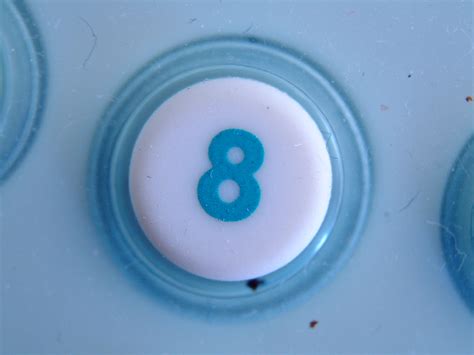 Imageafter Textures Maartent Button Round Push Pushbutton 8 Eight Blue