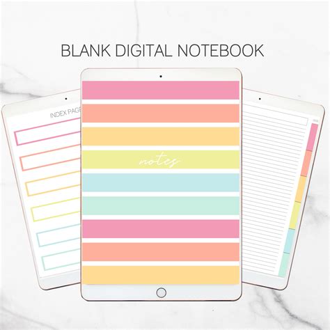 Digital Notebook Template