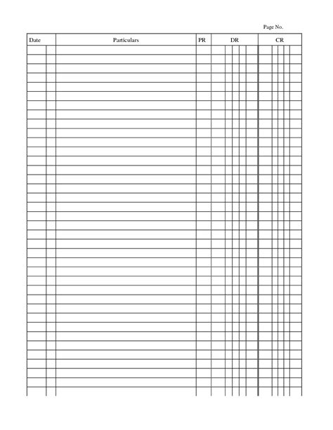 Best Images Of Printable Accounting Pages Blank Accounting Ledger Template Printable Free