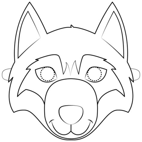Wolf Mask coloring page | Free Printable Coloring Pages