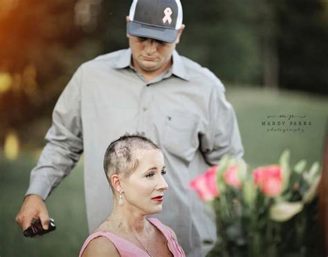 Powerful Photoshoot Of Woman Ready To Battle Breast Cancer While Her