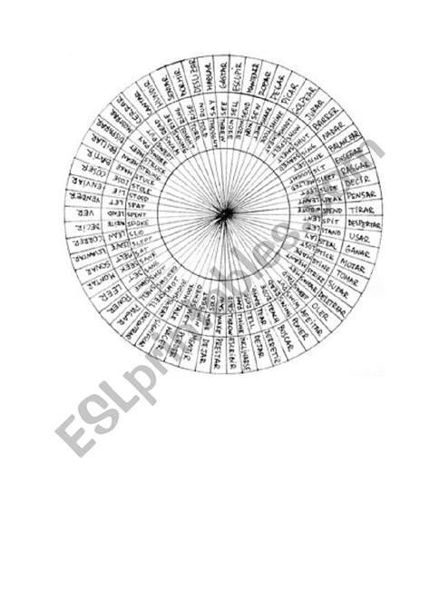 Irregular Verbs Wheel Esl Worksheet By Nelitadaniella