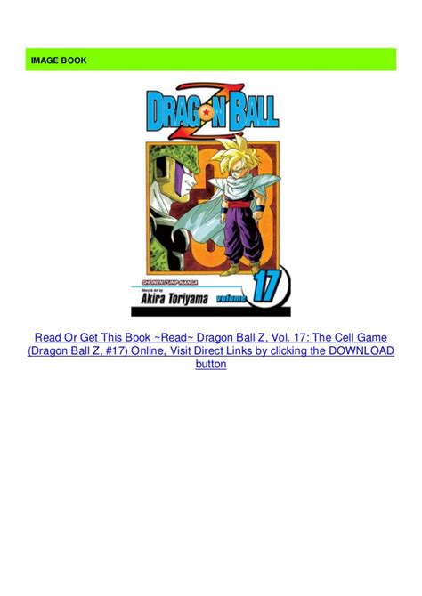The dragon balls are stolen!! ~Read~ Dragon Ball Z, Vol. 17: The Cell Game (Dragon Ball Z, #17) Onl…