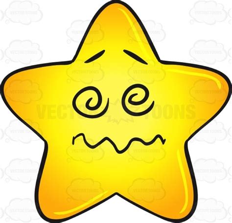 Dazed And Confused Single Gold Star Cartoon Emoji Dazed And Confused