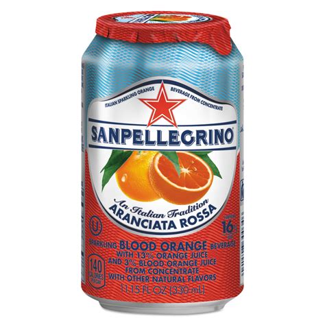 San Pellegrino Sparkling Fruit Beverages Aranciata Rossa Blood Orange