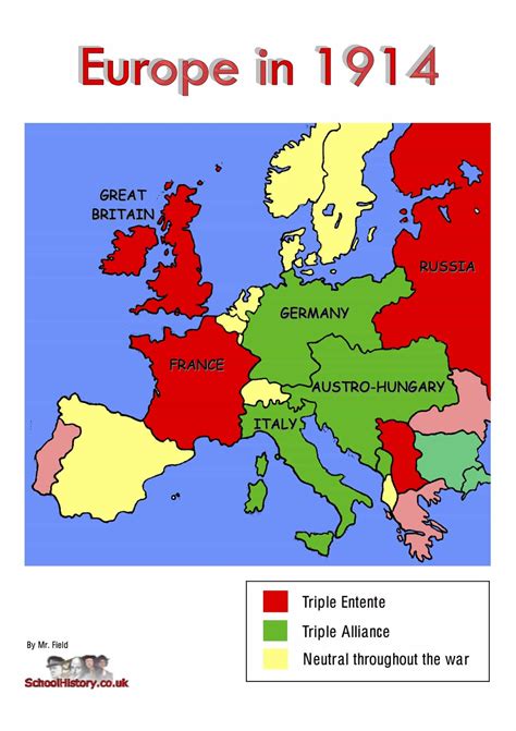 European Alliances 1914 Map Best Map Collection