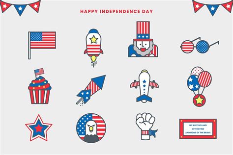 Happy Independence Day America Collection Premium Vector Rawpixel