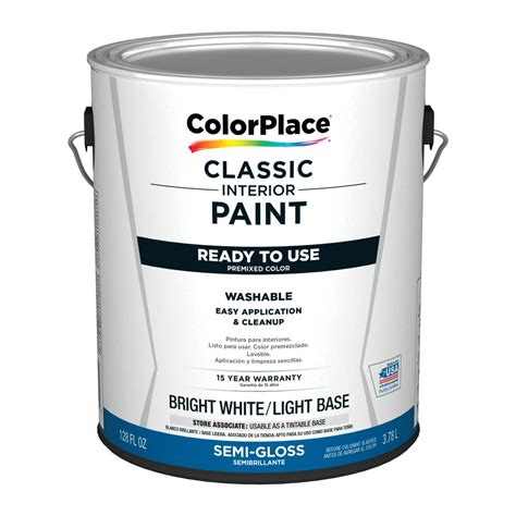 Colorplace Classic Interior Wall And Trim Paint Semi Gloss Bright White