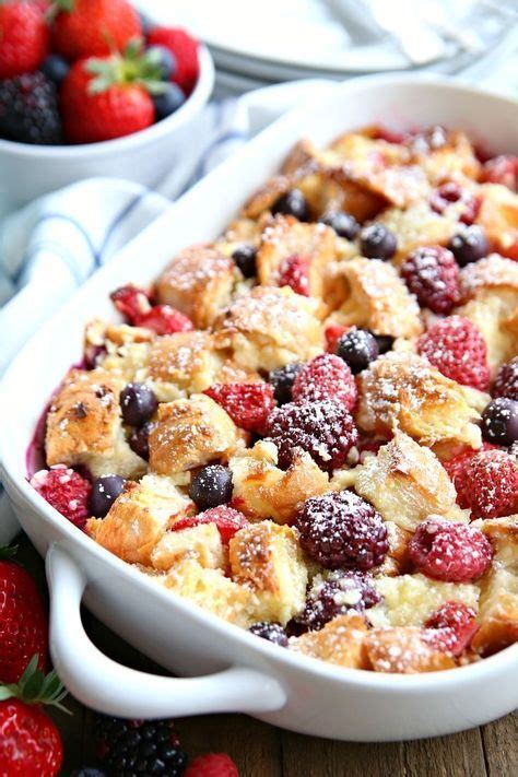 If using crescent dough sheet, unroll dough onto work surface; Berry Croissant Bake | Recipe | Easy brunch, Best ...