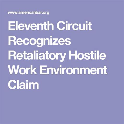 Eleventh Circuit Recognizes Retaliatory Hostile Work Environment Claim