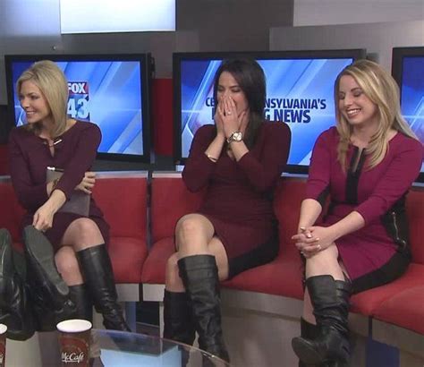 Three Booted Tv News Women In Minidresses Cowboy Boot Outfits Hunter