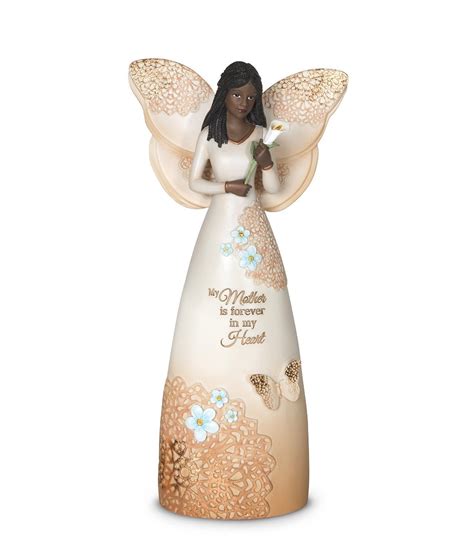 African American Mother Angel Figurine Light Your Way Memorial The
