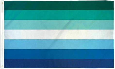 Gay Male Rainbow Flag 3x5 Ft Lgbtq Pride Blue Green 100d