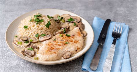 Champignon -Rahm- Schnitzel schnell einfach