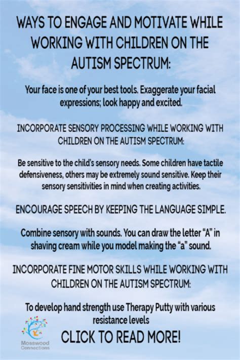 Tips For Working With Children On The Autism Spectrum Mosswood