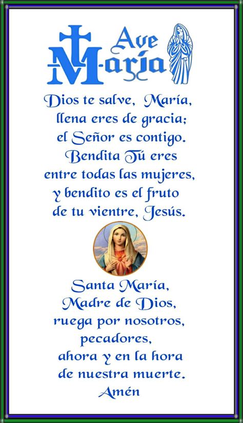 Ave María Oraciones Basicas Oraciones Catolicas Milagrosas