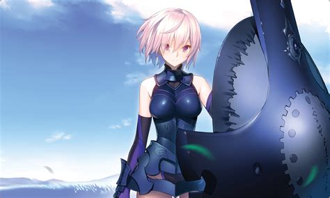 Armor Bodysuit Clouds Elbow Gloves Fate Grand Order Fate Series Gloves Mash Kyrielight Pink