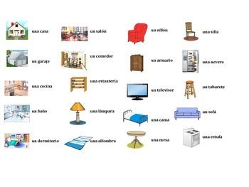 Check spelling or type a new query. Spanish House, Rooms & Furniture Task Cards, Vocabulary | TpT