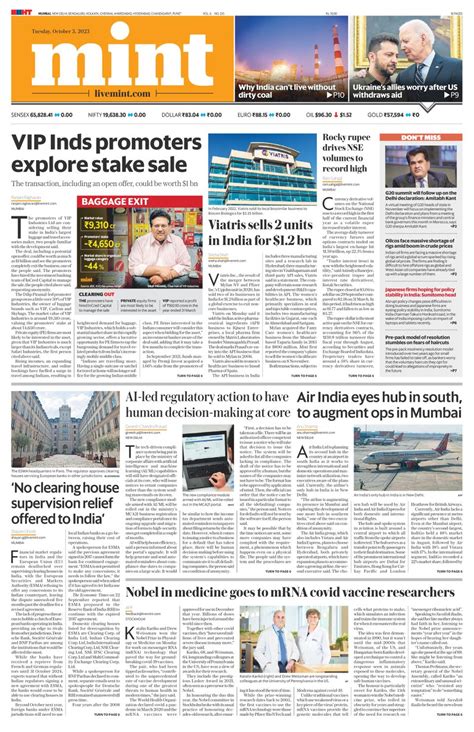Mint Mumbai October 03 2023 Newspaper Get Your Digital Subscription