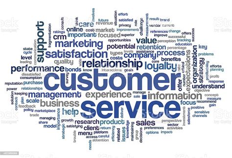 Customer Service Concept In Word Cloud Stock Photo - Download Image Now ...