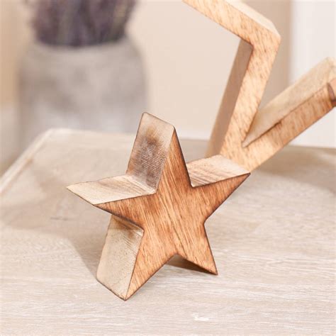 Trio Of Nesting Wooden Stars By Dibor