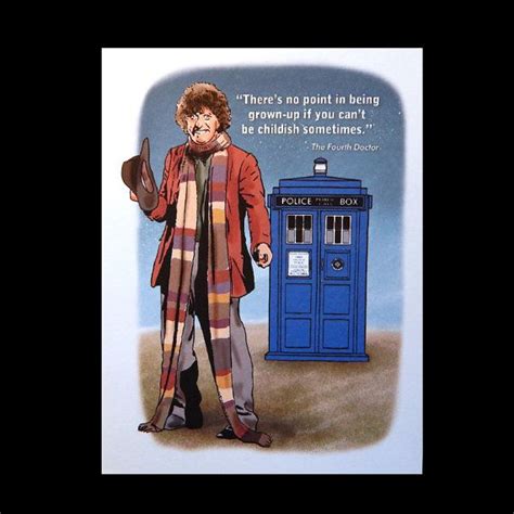 Doctor Who Birthday Card With Tardis And Fourth Doctor Quotation