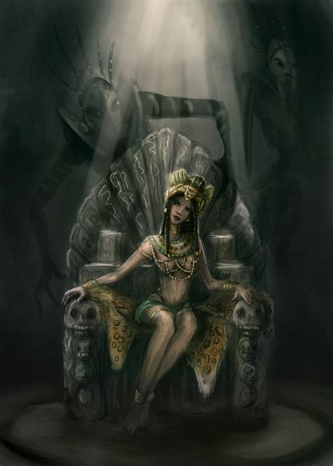 Wip Aztec High Priestess By Hayleymerrington On Deviantart Aztec Art