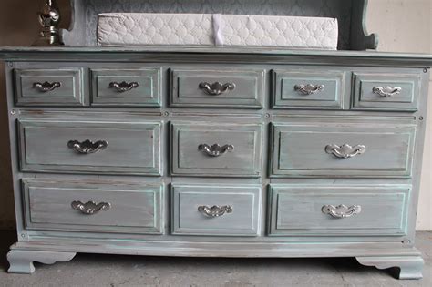 Check spelling or type a new query. Weathered vintage teal & gray dresser | Dresser design ...