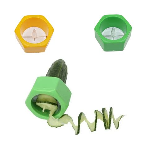 Creative Multi Purpose Vegetable Cutter Screw Cucumber Slicer Plastic