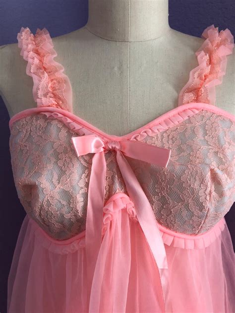 Vintage Babydoll Pajama Set With Bloomers Sz Med Pink Baby Etsy