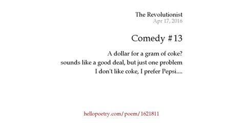 Comedy 13 By The Revolutionist Hello Poetry