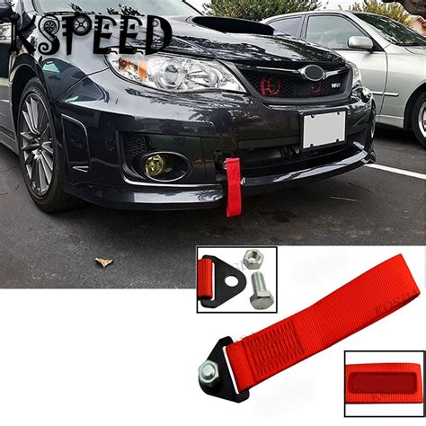 With Logo Car Tow Hook Strap Tow Bar Universal Fia Approved Track