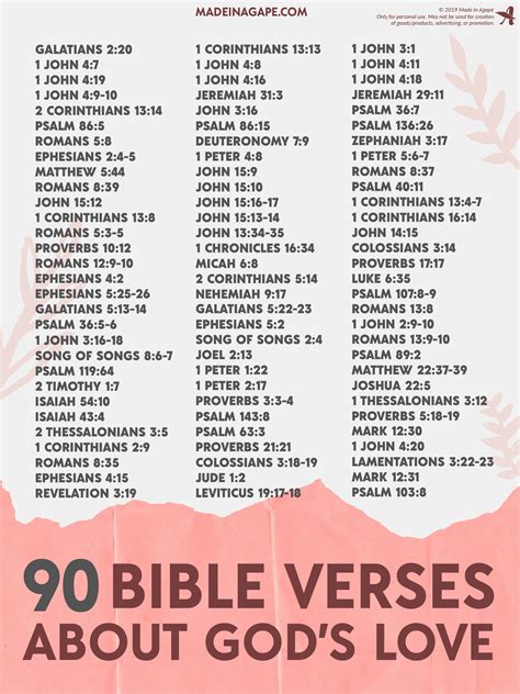 90 Bible Verses About Love Printable Infographics God Marriage