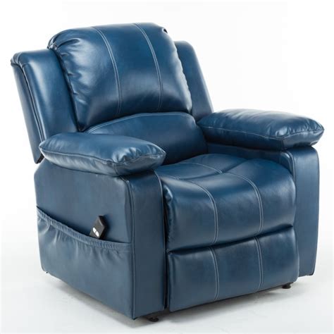 Choose from contactless same day delivery, drive stools arm chairs armless chairs barrel chairs bistro chairs butterfly chairs chair and a half. Comfort Pointe Spence Navy Blue Faux Leather Lift Chair ...