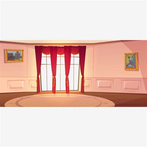 Room cartoon fire place vector room vector christmas fire place isometric home interior set cartoon christmas house yoga indoors living room vector vector living room house interiors cartoon. Empty Unfurnished Living Room Cartoon, Red, Curtain ...
