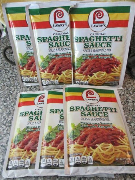 LAWRY S Spaghetti Sauce Spice Seasonings Original Style 1 5 Oz